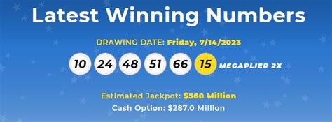 last 10 mega millions drawings